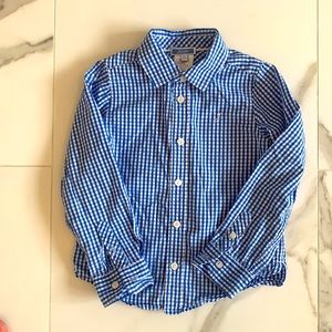 Jacadi Boys Blue Checked Button Down Shirt